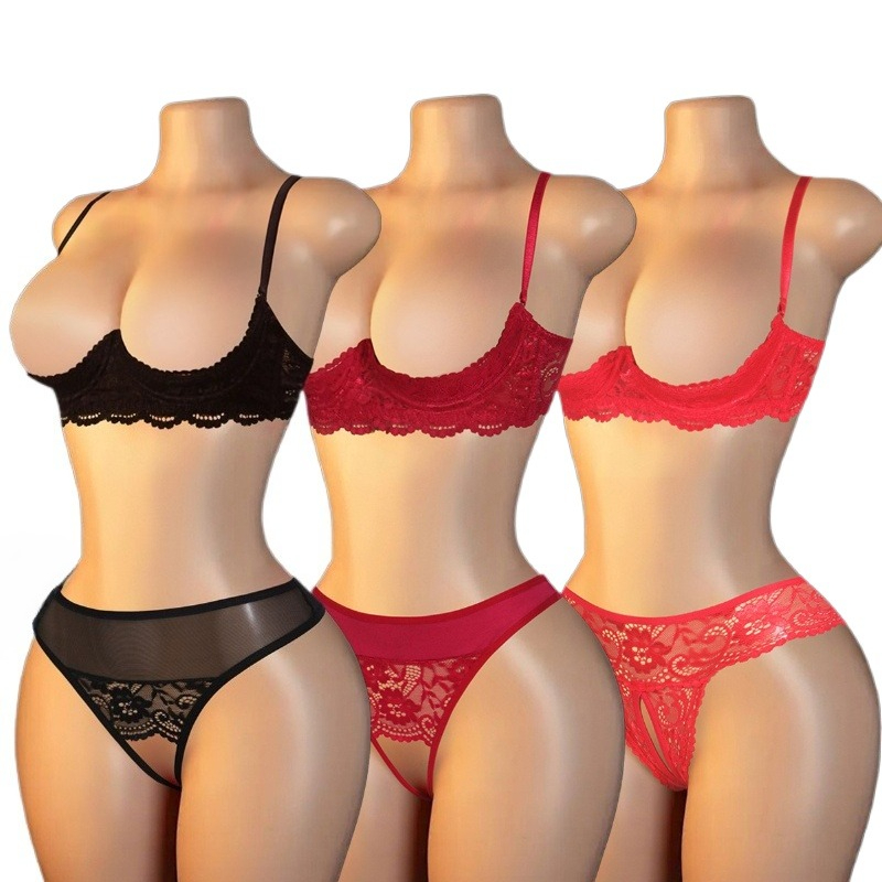 ชุดชั้นในเซ็กซี่ลูกไม้เว้าแหวก - Lace Bralette Set บทวิจารณ์และราคา